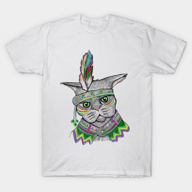 Indian Kat T-Shirt by msmart